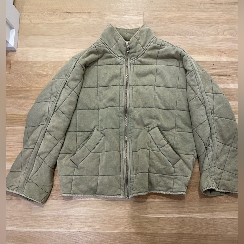 Free People Dolman Quilted Jacket Olive Green Medium